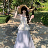 2026 Spring And Autumn Summer Beautiful Holiday Dress Fairy Beads High-Level Sense Of Thin Half Body Skirt