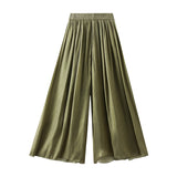 Pearl Yarn Tight Waist Thin Leg Skirts Trembling Trousers Cool Pants Spring And Summer New Meat-Covered Women's Casual Pants 6806