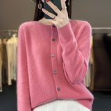 Wool Blended 2026 Autumn And Winter New Women's Round Collar Short Line Ready-Up Knitted Open Coat Coat Top 5