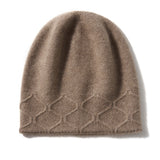 Cashmere 2026 Autumn And Winter New Women's High-End Solid Color Hoist Knitting Fashion Heavyweight Head Hat