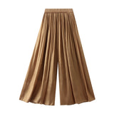 Pearl Yarn Tight Waist Thin Leg Skirts Trembling Trousers Cool Pants Spring And Summer New Meat-Covered Women's Casual Pants 6806