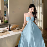 Designing A Sense Of Seaside Vacation Side-Of-Scaring Sling Skirt Beach Skirts Long Gentle Wind Beautiful Seaside Wearing Beach Skirt