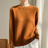 Exploding Wool Blending 2026 Autumn And Winter New Women's Round-Neck Short Classic Tie Warm Knitted Bottom Sweater