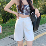 Five-Point Denim Shorts Hottie Summer 2026 New Thin Loose High-Waist Straight Legs In The Trousers Tide