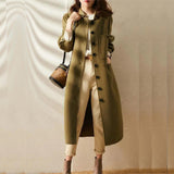 The New Temperament Of The Autumn And Winter 2025 Long Coat Women's Wool, The Thin Shirt Of The Women's Coat