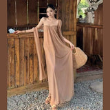 Holiday Style With Sleeveless T-Shirt Dress Femininity Relaxed Swing Skirt Design Casual Dress