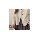 Small Fragrant Coat Women Double-Sided Wool Coat Women Short Small Simple Commuter Round Collar Loose Coat