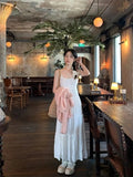 Two Sets Of Women's High-End Pink Gentle Sling Dress Women's Summer New Holiday Wind Seaside Hoodie