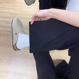 Black Narrow-Legged Jeans Women's New Velvet Pear-Shaped Body Loose Straight Trousers In Autumn And Winter 2025