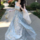 High-Level Fairy Irregular Lotus Leaves Side Beautiful Hanging Dress Beautiful Seaside Holiday Dress Women Summer