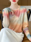 Lyselle Tians 2026 Spring And Summer Ms. Tie-Dye Short Leisure Collar Long-Sleeved Bottoming Shirt Try To Catch Up Jacket