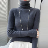 Wool Blended 2026 Autumn And Winter New Women's First-Line Ready-Up Pile High-Collar High-Collar To Keep Warm Knitted Bottom Sweater