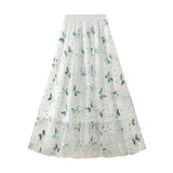 Liedan Butterfly Dress Half-Body Dress Spring New High-Waist A Skirt With A Long Net Yarn Fairy Skirt 2432