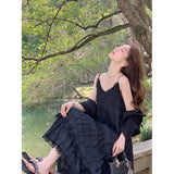 Purple French Suspension Dress Women's 2026 Summer New Tea Rest Orange Truss Small Thin Cake Skirtȹ