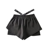 High-Rise Shorts Women Summer Hot Girls Tight Waist Label Loose Broad Legs Leisure Hot Pants Tide
