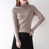 Temperament Wool Bottom Knitted Shirt 2026 Autumn And Winter New Short High-Song Jacket Half-High Collar Women's Pull-And-Twin Sweater