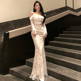 Annual Conference Robe Dress Design Lace Fishtail Breasts Skinny Ambience Ambience Dress