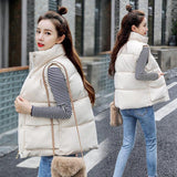 2025 Autumn And Winter Short Down Cotton Vest Women's Korean Version Of Loose Coat Vest Horse Clip Tide In Wind