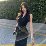 French Temperament Lightly Pure Wind Hanging Neck To Show Thin Dress Dress Women's Summer New A-Word Vest Dress