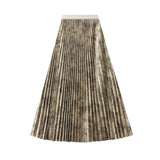 National Style Print 100 Rial Skirt Women 2025 Spring New Slimy Skirt Hanging High Waist A Long Skirt 8926