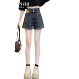 Cowboy Shorts Women's Summer 2025 New High-Rise Loose-Fitting Thin Small-Legged Broad-Legged Hot Pants