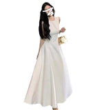 Yujie Fan Dress Women's Summer 2025 New French Temperament High-End Sleeveless Vest To Close The Waist Thin Dress