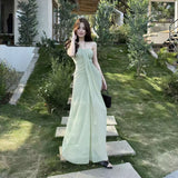 Seaside Vacation Slimming Bra Dress Slightly Fat Mm Fashion Niche Design Feel Elegant Temperament Dress Dress Woman