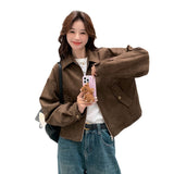 Maillard Short Velvet Jacket Women's Spring And Autumn Dress Retro Lazy Chic And Cool And Fur Jacket Jacket