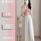 Summer 2026 Tea Wearing Two Sets Of Small Fresh Korean Drama Fashion Small Small Dopamine Suit Dress