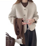 Small Fragrant Coat Women Double-Sided Wool Coat Women Short Small Simple Commuter Round Collar Loose Coat