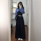 2026 New Super-Good-Looking Shoulder Splicing Top Lady's Korean Version Of Loose Thin Slacks Two Sets
