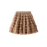 Cake Skirt Skirt Layer Wood Ear Half Skirt Girl Summer Dress Sweet Cute With A Word High Waist D2305
