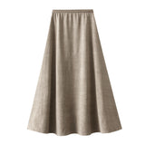 The Hanging Half-Body Skirt 2026 Autumn High Waist Is Thin And Covered With Meat A-Shaped Skirt Temperament Long Skirt 2218