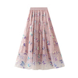 Liedan Butterfly Dress Half-Body Dress Spring New High-Waist A Skirt With A Long Net Yarn Fairy Skirt 2432