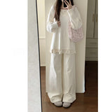 White Broad-Legged Jeans Women's New Spring 2026 High-Rise Thin Loose Small High-Hanging Straight Pants