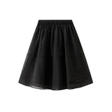 Screen Cloud Yarn Skirt Skirt Short Skirt Women Summer New Small A-Shaped Skirt Dress Skirt Skirt 0235