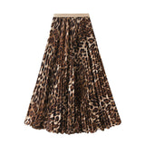 Vintage Leopard-Print Windy Half-Dress 2026 Spring New High-Rise Thin Fashionable Long Skirt D9908