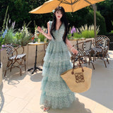 Unique Beautiful Beautiful View Of The Broken Flowers Hanging Dress Women Summer Pomp Seaside Holiday Dress