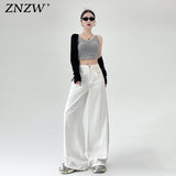 White Jeans Women 2025 Trend With New Summer Loose-Ragging Casual Broad Leg Pants White Pants Women