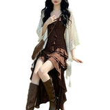 Sichuan Grassland Xinjiang Summer Beautiful Little Dress Yunnan Tourism Wearing Bohimi Yamead Dress Woman