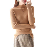 Temperament Wool Bottom Knitted Shirt 2026 Autumn And Winter New Short High-Song Jacket Half-High Collar Women's Pull-And-Twin Sweater